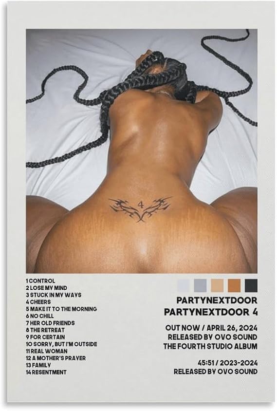 PartyNextDoor - PND Posters & Prints on Canvas Wall Art Poster for Room Decor Unframe:12x18inch(30x45cm)