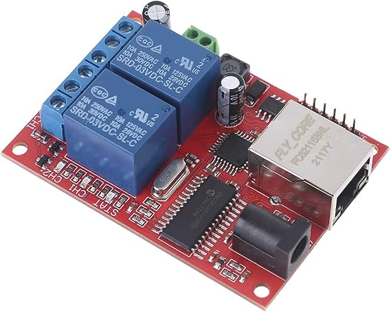 LAN Ethernet 2 Way Board Delay TCP/UDP Controller Module Web Server, 6.8x4.8x1.5cm