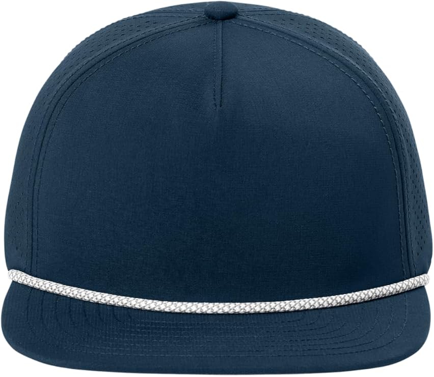 OGIO 5-Panel Rope Performance Cap | Moisture-Wicking Snapback Hat for Men & Women, Flat Bill, Mesh Back & Side Panels