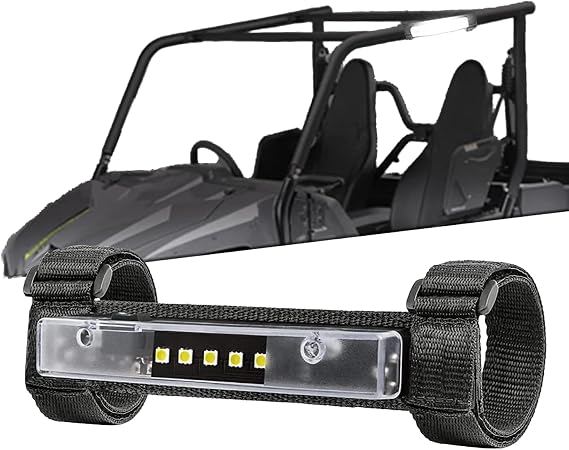 UTV Roll Cage LED Dome Light Bar for Land Rover Defender 90 2020â2024 Interior Courtesy Light Waterproof Cab Light Accessories with Adjustable Strap Mount,WhiteYellow 