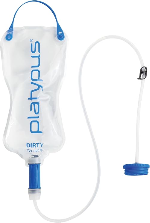 Platypus QuickDraw Ultralight 3 Liter Backpacking Gravity Water Filter System