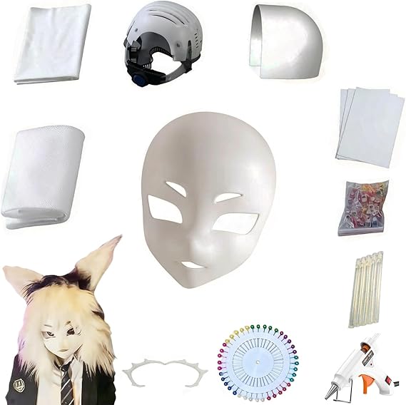 Fursuit Head Material Kit,Furry Mask DIY Cosplay Costume Headgear Material Set For Beginners & Enthusiasts