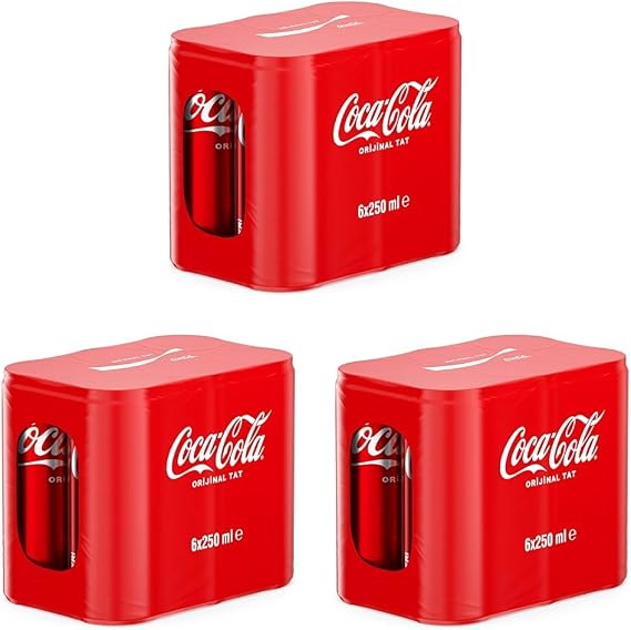 Coca-Cola Orijinal Tat Kutu 6x250 ml (3 paketi)