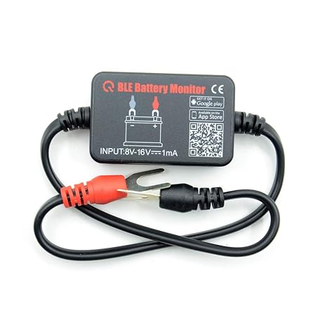 BM2 Bluetooth Battery Monitor 12V Car Battery Tester for Lead Acid, Auto Battery Load Tester with Cranking Charging Test, LowVolt Alarm for Car/RV/Motorcycle/Truck/Boat/Solar Power System