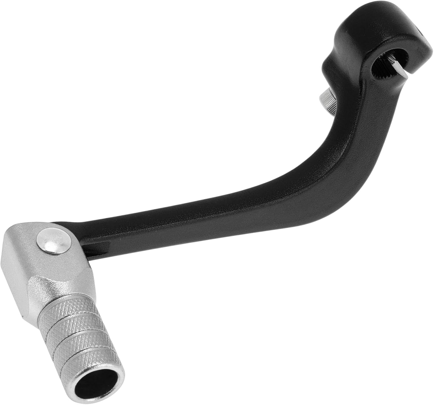 Folding Motorcycle Gear Shifter Lever for Honda CRF110F 2013-2018 Aluminum Alloy Pedal Shift Lever Arm Black Lever Silver Tone Head