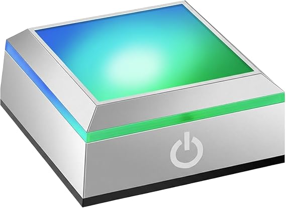 LED Light Base Square Crystal Display Lights 6 Varieties of Colour Stand | for 3D Glass Art Flat Concave Base with Touch Switch