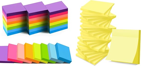 1.5x2 Sticky Notes and Yellow Sticky Notes 3x3