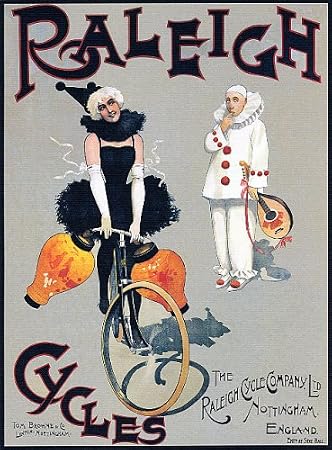 WONDERFULITEMS Raleigh Bicycle Cycles Nottingham England UK Large Vintage Poster REPRO