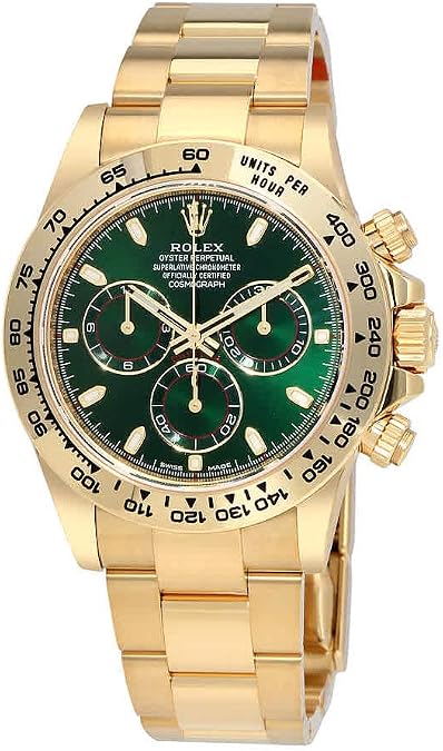 Rolex Cosmograph Daytona Green Dial 18K Yellow Gold Oyster Men's Watch 116508GRSO