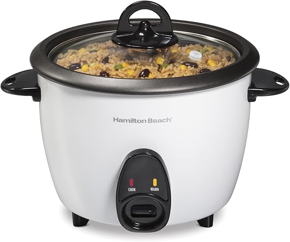 Hamilton Beach 37516 Rice Cooker & Food Steamer, White