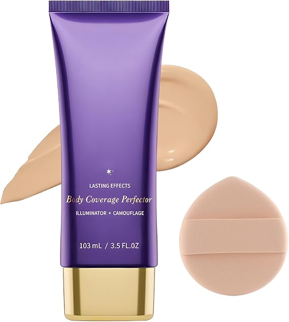 Body Coverage Perfector, All Over Complexion Body Perfector, Waterproof Leg & Body Makeup Tattoo Cover Up Makeup Cream, Easy Application (Natural)