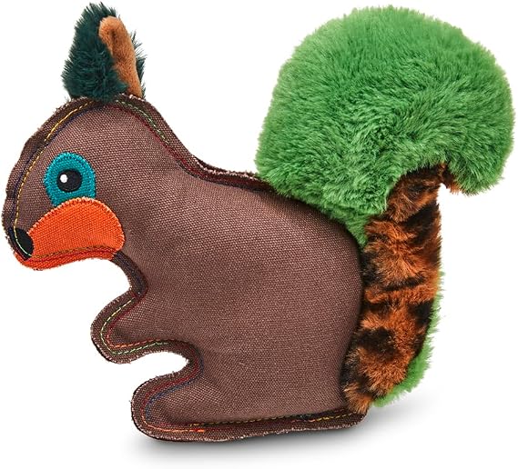 Petface Salina Squirrel Plush Dog Toy with Built-In Squeaker (Pack of 1) | Soft & Durable, Encourages Interactive Play, for Cuddling & Fetch,