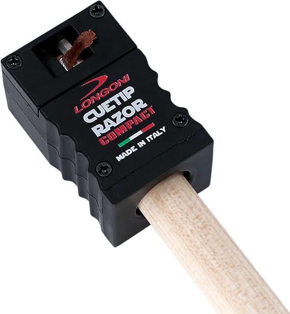 Longoni Billiard Pool Cue Tip Razor Edger Trimmer Shaper Scuffer