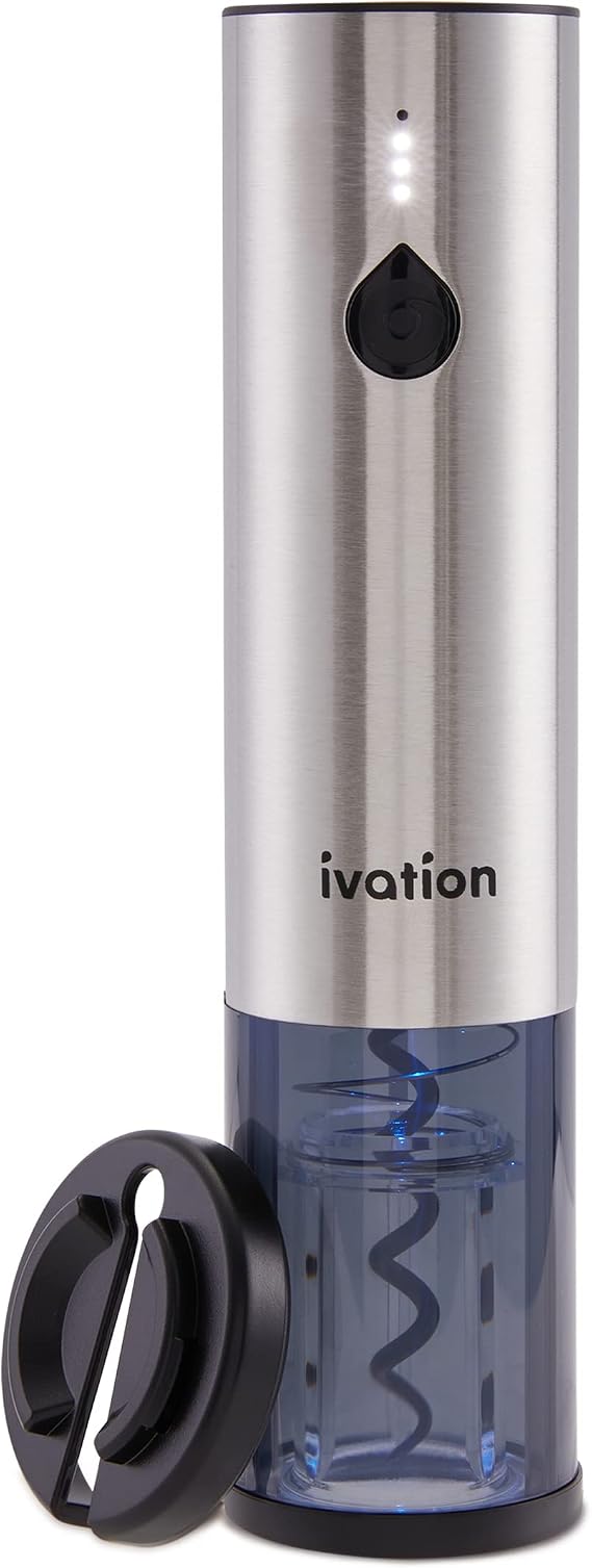 Ivation Rechargeable Automatic Wine Opener, 50+ Bottles/Charge, Gift Set
