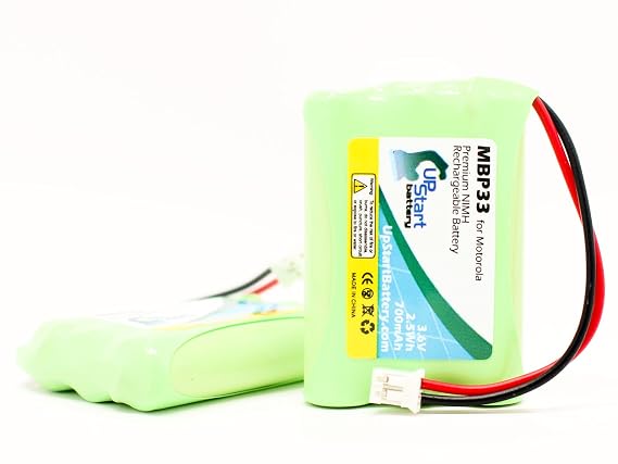 2X MBP33, MBP36 Battery for Motorola and Graco iMonitor Vibe Baby Monitors | (700mAh, 3.6V, NI-MH)