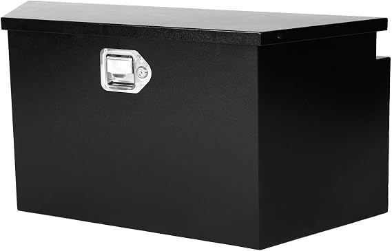 33 Inch Trailer Tongue Box, Black Steel Waterproof Trailer Tool Box with Lock and Keys, Heavy Duty Utility Trailer Storage Box Tool Chest 33 x 12 x 15.7 inch