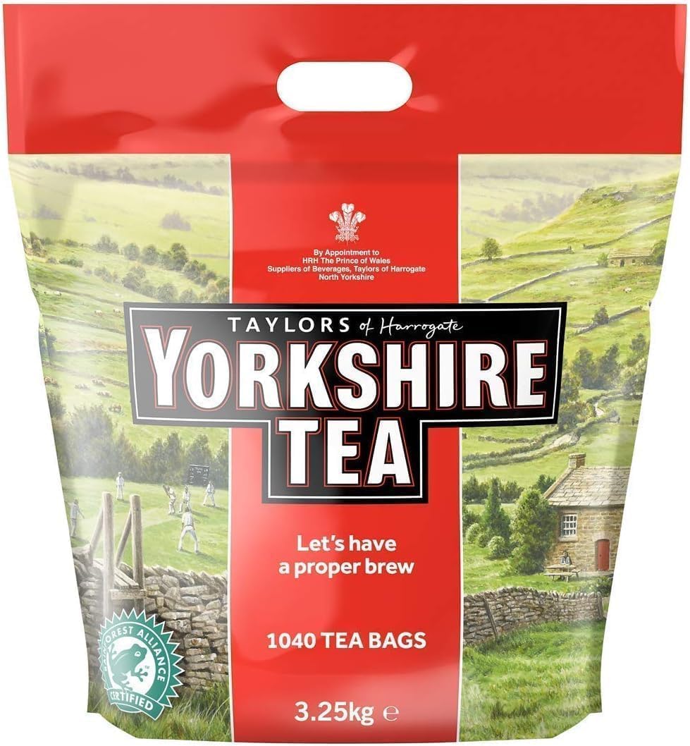 Yorkshire Teabags 1040 3 Pack Classic English Breakfast Tea Enjoy the proper brew Biodegradable Plant-based Tea Assam black tea bulk buy