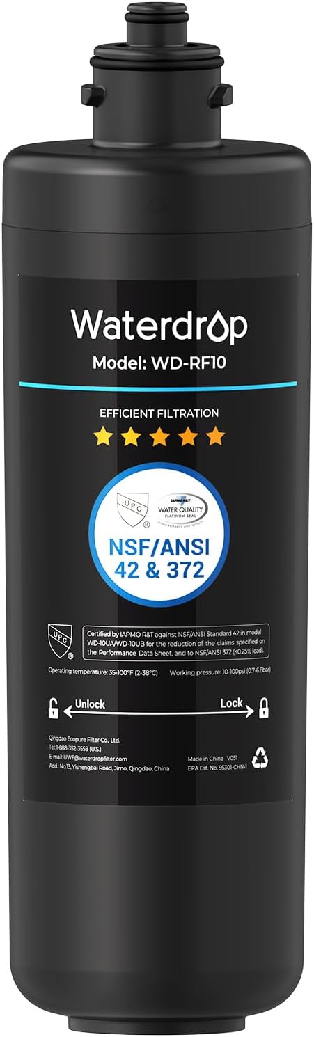 Waterdrop RF10 Water Filter Replacement for Waterdrop 10UA/10UB/10UB-B