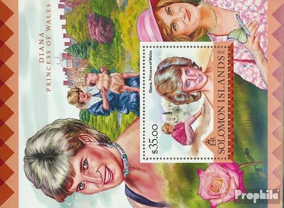 Salomoninseln Miniature Sheet 519 (Complete. Issue.) unmounted Mint/Never hinged ** MNH 2016 Princess Diana (Stamps for Collectors) British Royal Family (Diana, Charles, Elisabeth ..)