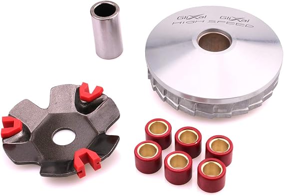 Glixal GY6 49cc 50cc 80cc 100cc High Performance Racing Variator Kit | Front Clutch with 6.5g Roller Weights, Compatible with 4-Stroke 139QMB 139QMA 147QMD Engine Scooter Moped ATV Go-Kart