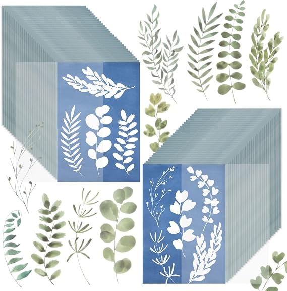 60 Sheets Sun Print Cyanotype Paper, A5 Nature Art Printing Paper For Diy Craft Projects, Sun-Activated Art Kit