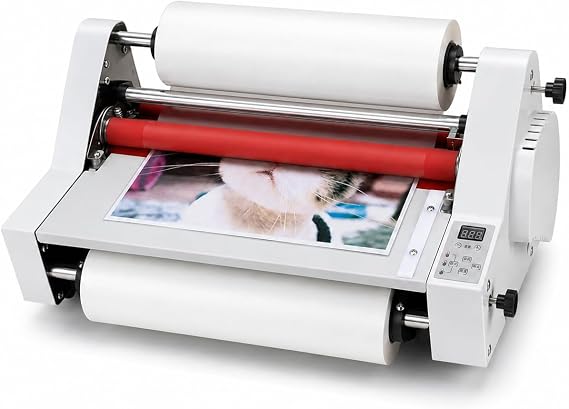 Final Title: 17 Inch Hot and Cold Roll Laminator, Single and Dual Sided Thermal Laminating Machine, 1 Minute Warm Up for School, Office and Commercial Use