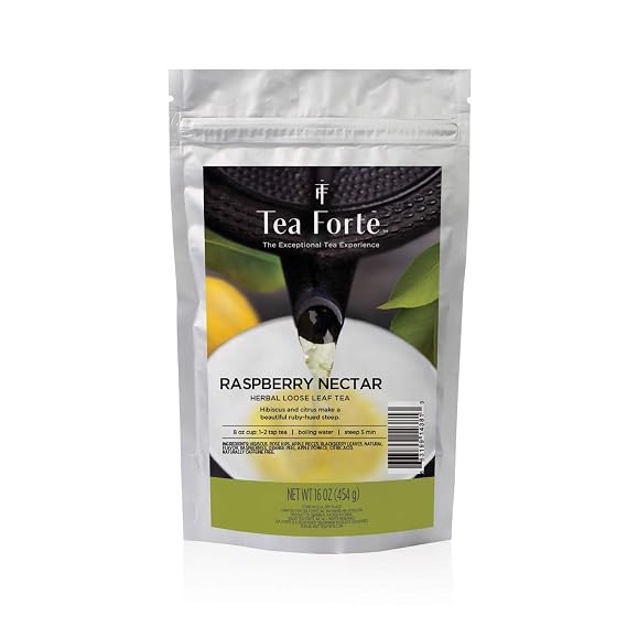 Tea Forte Raspberry Nectar Loose Leaf Tea Bag