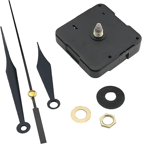 Clock Mechanical Replacement Parts Quartz Clock Movements DIY Clock Movements with Hands Quartz Clock Battery Powered Repair Parts for Frameless 3D Wall Clocks Black