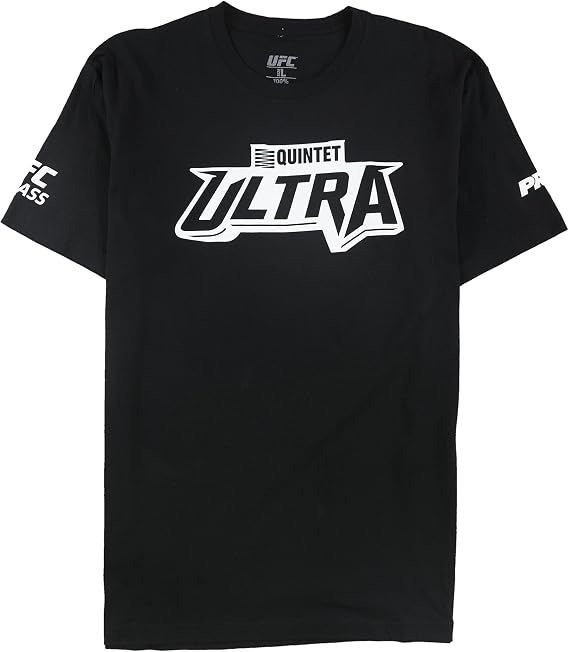 UFC Mens Quintet Ultra Graphic T-Shirt, Black, Large
