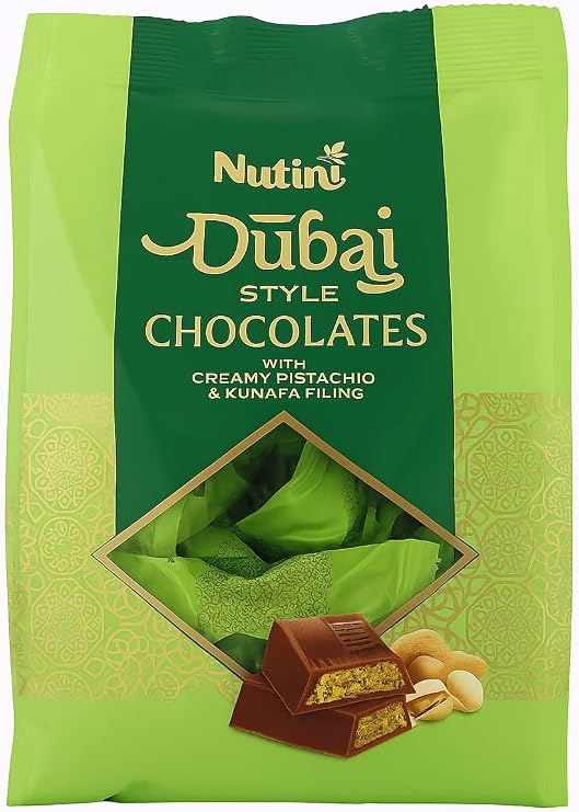 Bulk Dubai Chocolate Bars 400g - With Creamy Pistachio & Kunafa Filling - 35X Individually Wrapped Mini Bars - Delicious Treats For Adults & Kids - Party Pack Great For Sharing