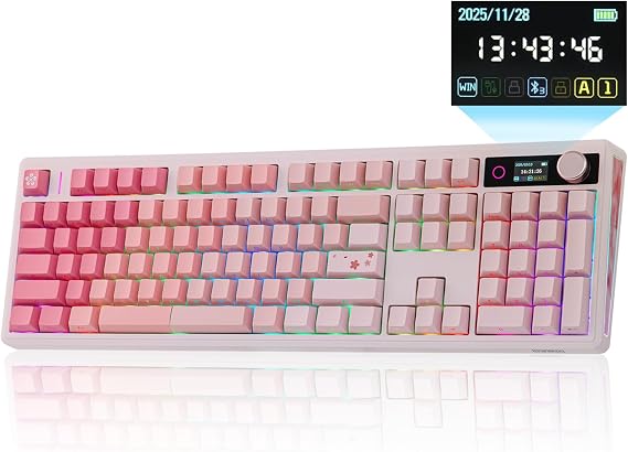 EPOMAKER TH108 V2 PRO Full Size Mechanical Keyboard with Screen&Knob