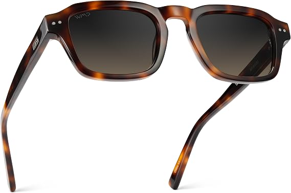 WearMe Pro Morris Men's Polarized Sunglasses, Geometric Rectangular Frame