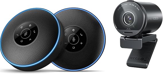 EMEET M220 Bluetooth Speakerphone and S800 4K Webcam for Streaming