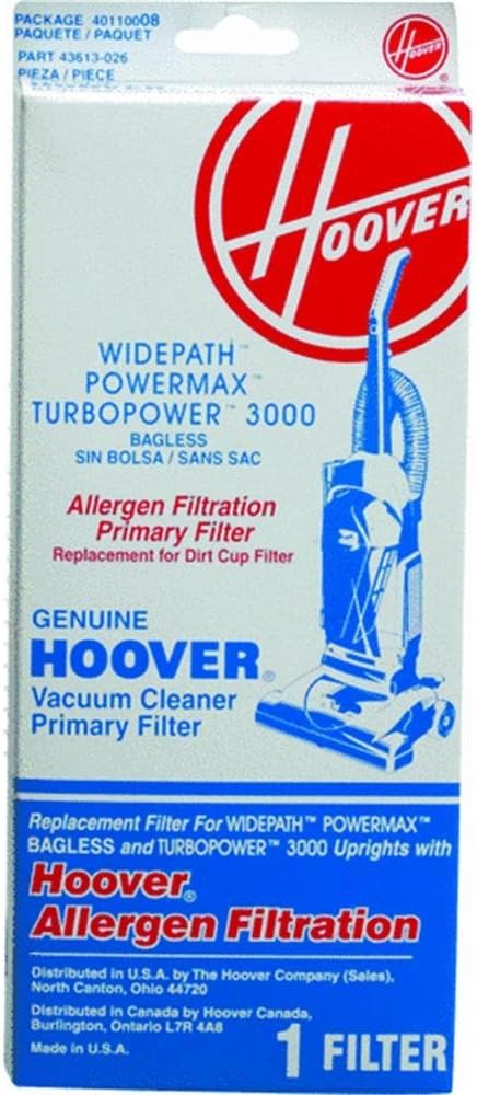 Hoover Upright bagless Filter