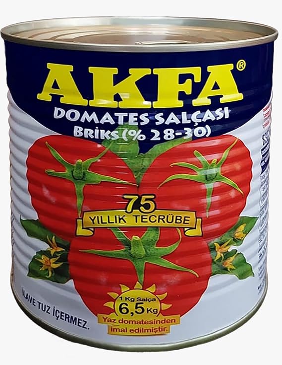 AKFA Domates Salçası, 830 Gram, %28 Brix.