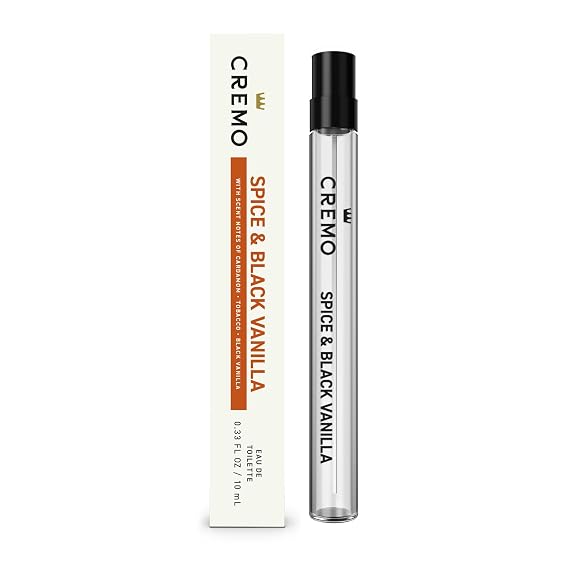 Cremo Cologne for Men, Spice & Black Vanilla, Travel Size, 0.33 Fl Oz