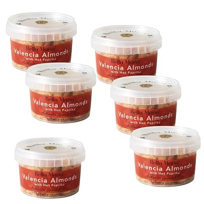 Bella Maria Valencia Almonds with Smoked Paprika, 4 oz Pack of 6
