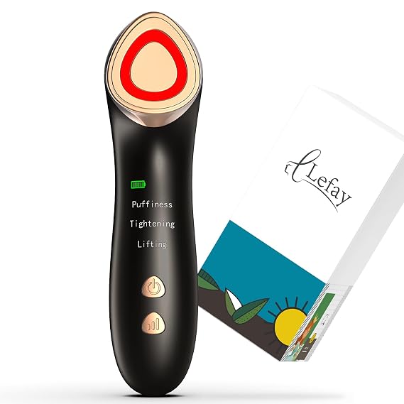 Radio Frequency Skin Tightening Face Machine - Microcurrent Anti-Aging Face Massager Eye De-Puffing Device for Facial Neck Lifting, Firming, Toning, Wrinkle Puffiness Reduction, Upgraded Version