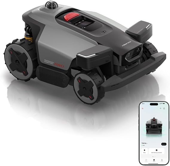 roborock RockMow X120H LiDAR AWD Robot Lawn Mower for up to 0.49 Acre, Wire-Free RTK Free with Dual- LiDAR AI Auto Mapping, Robotic Mower with 4G, AI Obstacle Avoidance, 80% Slope, Smart App Control