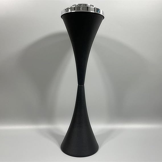 Floor Standing Ashtray, Standing Ashtray Indoor Outdoor, Commercial Cigar Ash Tray Container with Lid, Creative Ashtrays(Gloss Black)