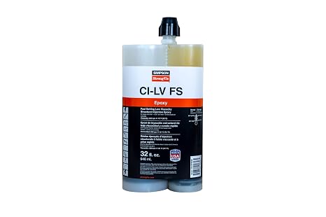 Simpson Strong-Tie CILVFS32 Fast-Setting Low-Viscosity Structural Injection Epoxy (32 oz.)