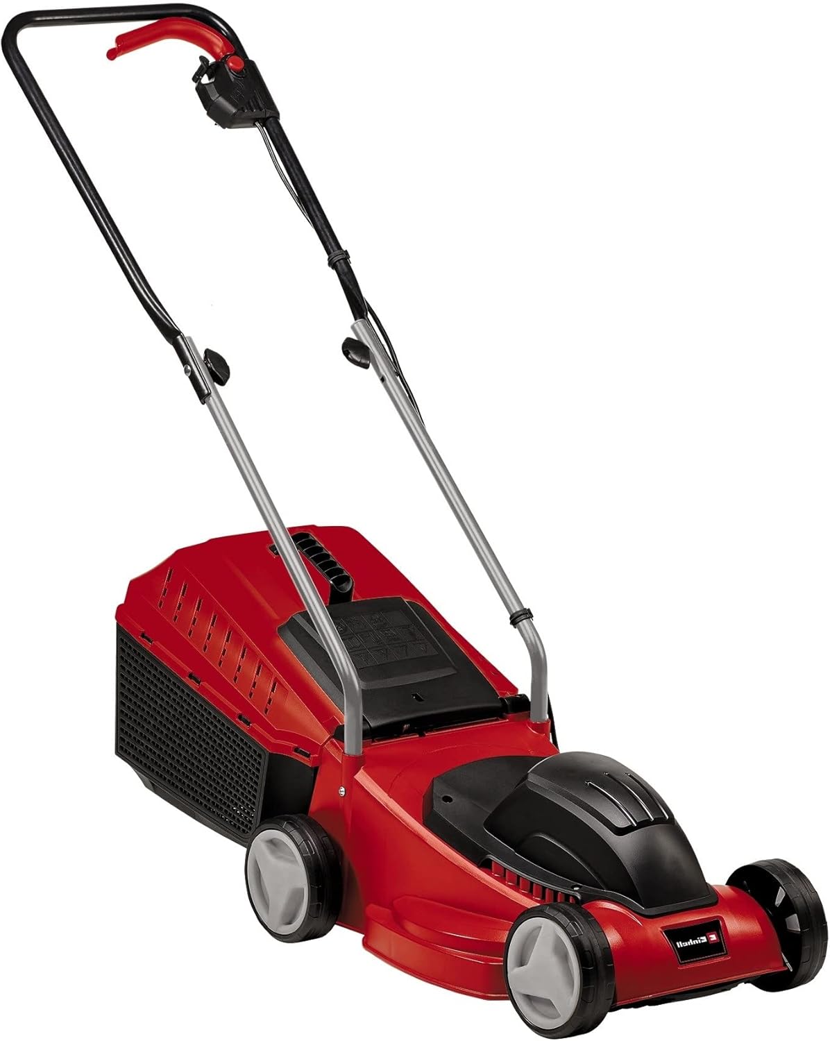 Einhell Elektrikli Çim Biçme Makinesi GC-EM 1232 (1.200 W, 300 m²'ye kadar çimler için önerilir, 3 kademe tekerlek yükseklik ayarı, katlanabilir sap, 30 L çim toplama kutusu) - 3400257