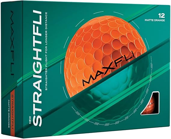 Maxfli StraightFli ゴルフボール マットオレンジ 1ダース 12個 ストレートフライト 長距離用
