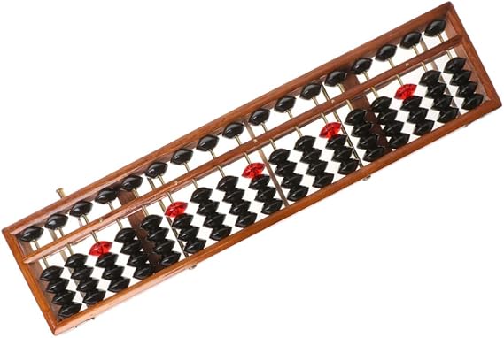 17 Digits Wooden Soroban Standard Abacus Chinese Calculator Counting Math Learni, Orange