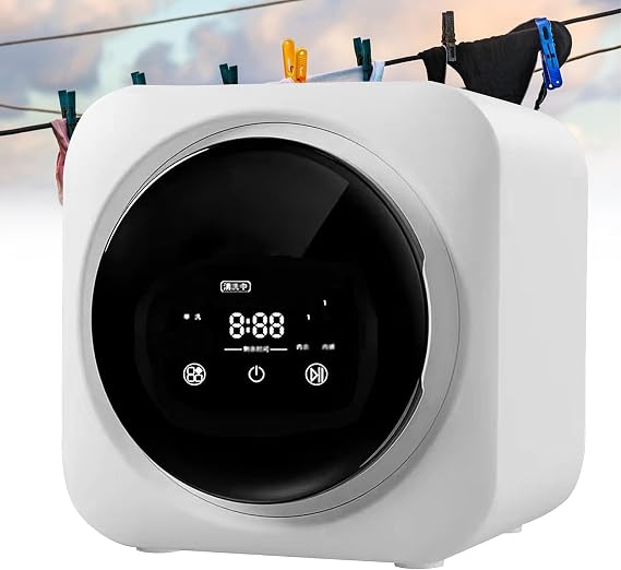 SHAHRYAR Portable Washing Machine and Dryer 3.5l,Can Be Placed On A Table Or Wall-Mounted,Self-Cleaning Tub,Stainless Steel Inner Drum,Suitable for Various Household Settings Desktop