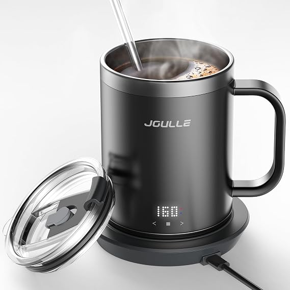 STOKE VOLTAICS Temperature Control Smart Mug, 14 fl oz, App & Manual Dual Control Heated Coffee Mug for Desk, Home, Office, Birthday, Mother's Day, Christmas Gift