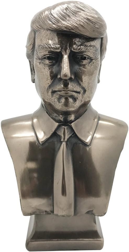 PTC US President Donald J Trump Cold Cast Bronze Bust 7.5 Inches Tall Collectible Figurine