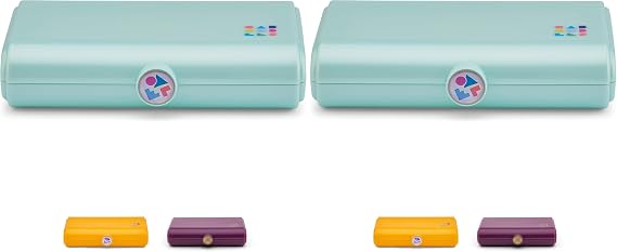 Caboodles Take It Tote, Mint, Makeup Travel Case with Large Built-In Mirror, Mint Auto-Open Tray, Snap-Tight Lid, Ideal for Quick Touch Ups On The Go (Pack of 2)