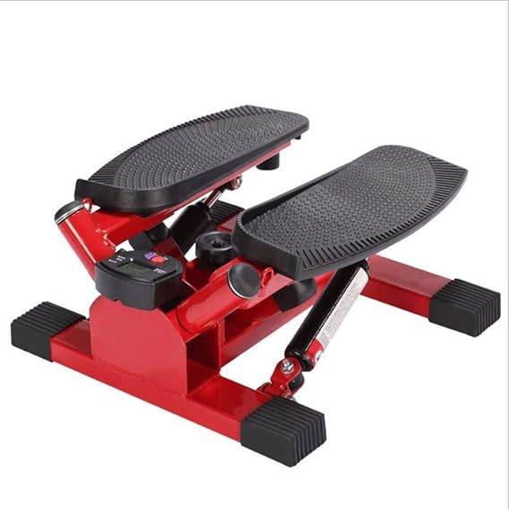 Stepper,Stepper - Red Fitness Stair Stepper, Mini Stepper Fitness Cardio Exercise Trainer, Adjustable Height Stepper Ma