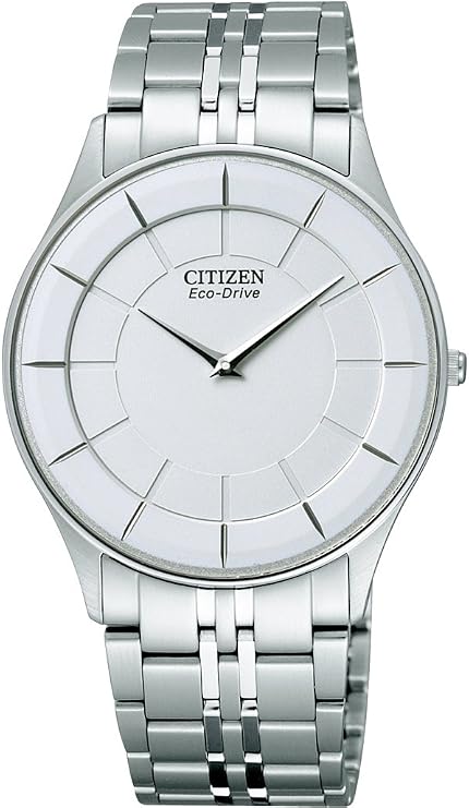 Citizen Watch Collection Eco-Drive AR30 Series, silver/white, watch | Case Thickness: 0.2 inches 4.8 mm, Water Resistant for Daily Use, Sapphire Crystal, Analog/Business, Silver/White, Solar